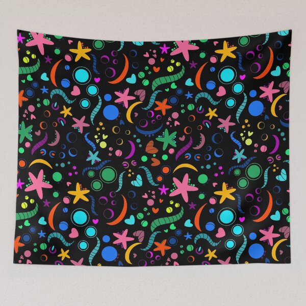 Item preview, Summer at the Neon Beach, Retro 90's Surfer Pattern designed and sold by Automeowtic.