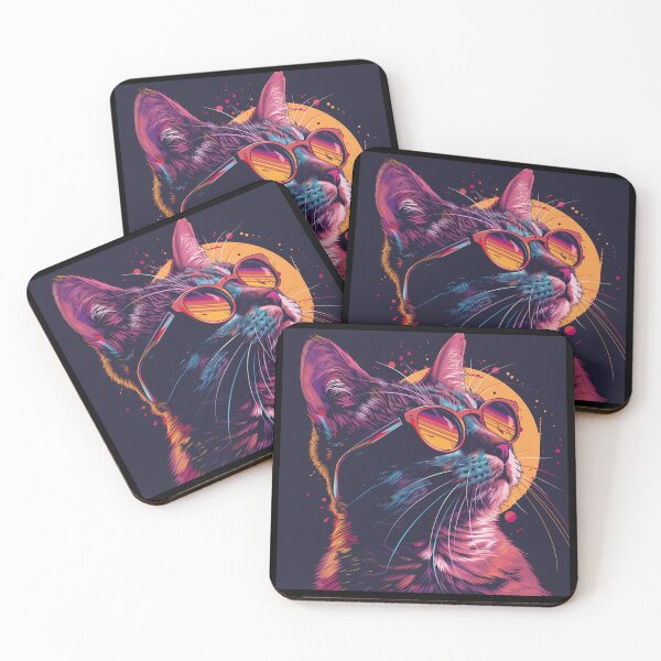 Item preview, Stylish Disco Cat Portrait designed and sold by Artful-Adam.