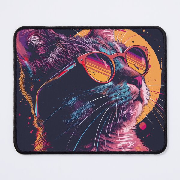 Item preview, Stylish Disco Cat Portrait designed and sold by Artful-Adam.