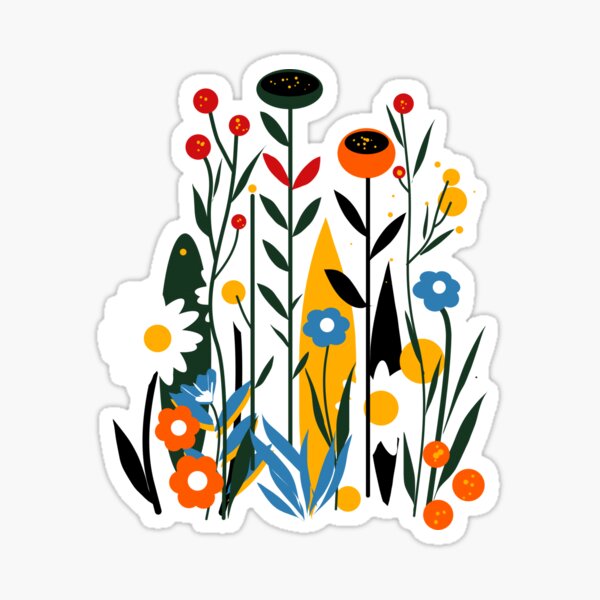 Aperçu de l'œuvre Champ de fleurs du milieu du siècle créée et vendue par kharma zero.