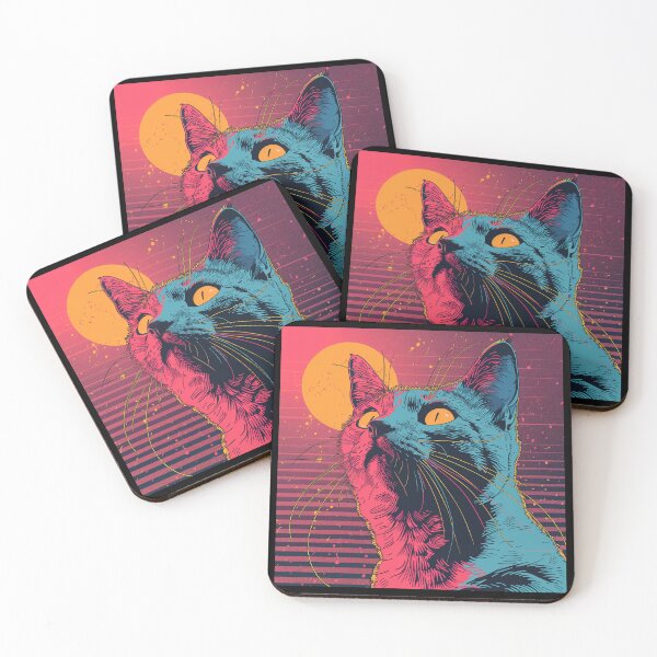 Item preview, Synthwave Cat: Vaporfeline Dreams designed and sold by Artful-Adam.