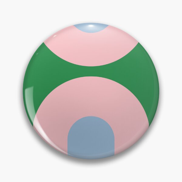 Item preview, Bold Minimal Double Arch Pattern in Green, Pink, and Pastel Blue designed and sold by kierkegaard.