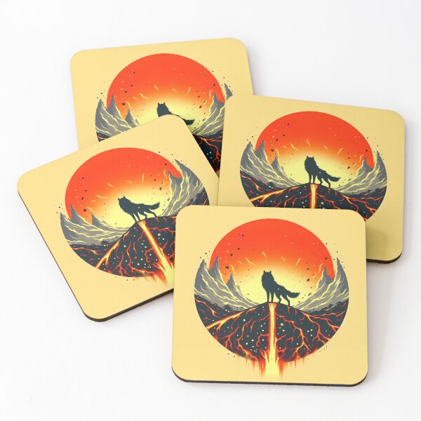 Item preview, Circle Design Lava Fire Wolf, Ai Generated Art  designed and sold by ACC .