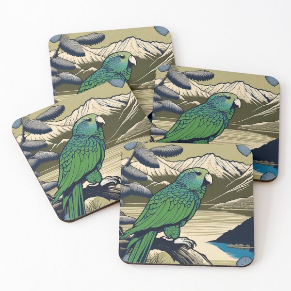 Item preview, Vintage Kakapo New Zealand Parrot Poster Art designed and sold by DreamCraze.