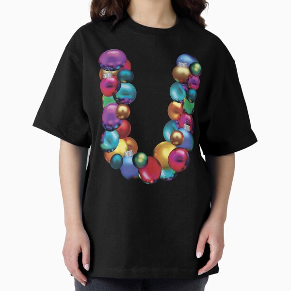 CHRISTMAS LETTER U Oversized T-Shirt