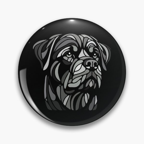 Item preview, Rottwieler dog, rott, rottie geometric art, pop art, black and white polygonal illustration designed and sold by CutOriginalArt.