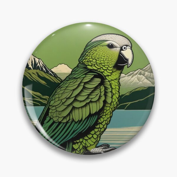 Item preview, Kakapo New Zealand Parrot Landscape Art designed and sold by DreamCraze.