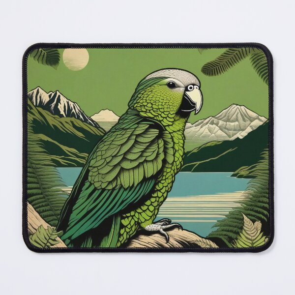 Item preview, Kakapo New Zealand Parrot Landscape Art designed and sold by DreamCraze.