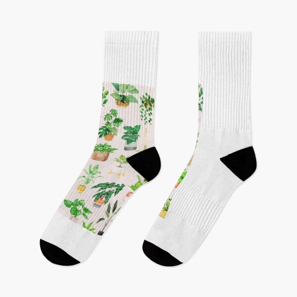 Item preview, The Green Ensemble - Watercolor Potted Plants designed and sold by FikaCreation.