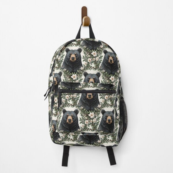 Item preview, Louisianan Black Bear Peeking Through Magnolia Flowers designed and sold by taiche.
