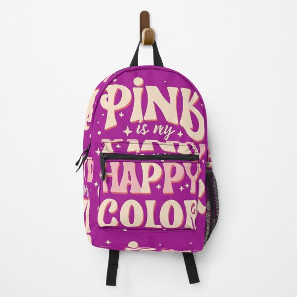 Item preview, "Pink is my Happy Color" typography designed and sold by redask2me.