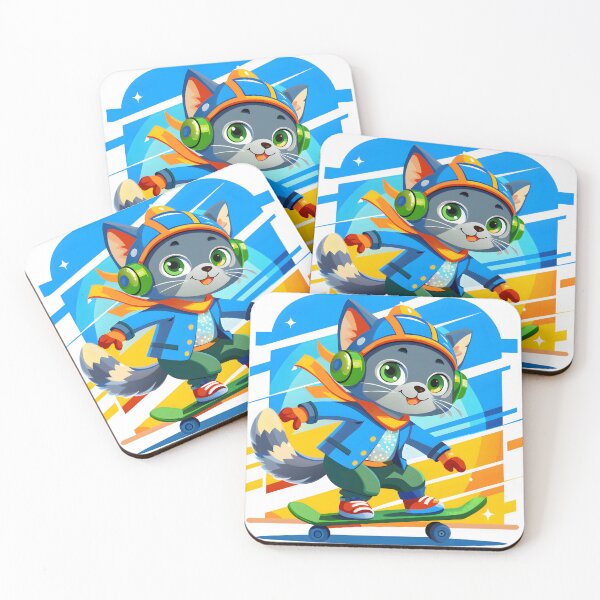Item preview, skateboarding cat designed and sold by Arextr.