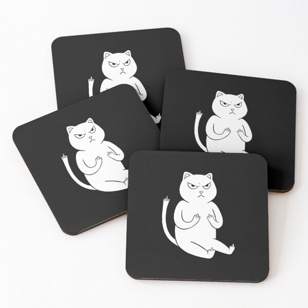 Item preview, Cat middle fingers designed and sold by coffeeman.