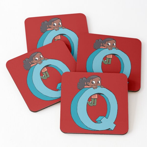 Item preview, girl hanging on the capital letter Q designed and sold by duxpavlic.