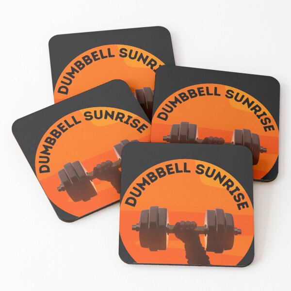 Item preview, Rise & Lift: Dumbbell Sunrise Motivation, health and fitness designed and sold by TrendyGraphTees.