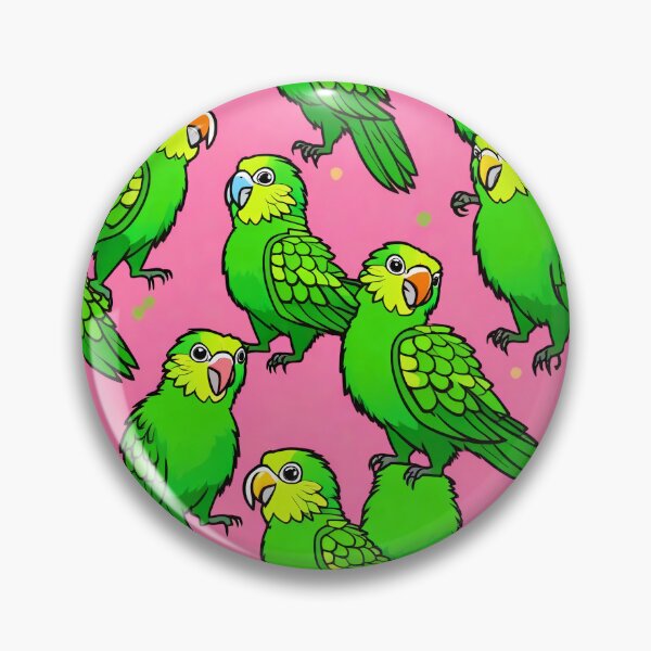 Item preview, Kakapo NZ Parrot Pattern with Pink Background designed and sold by DreamCraze.