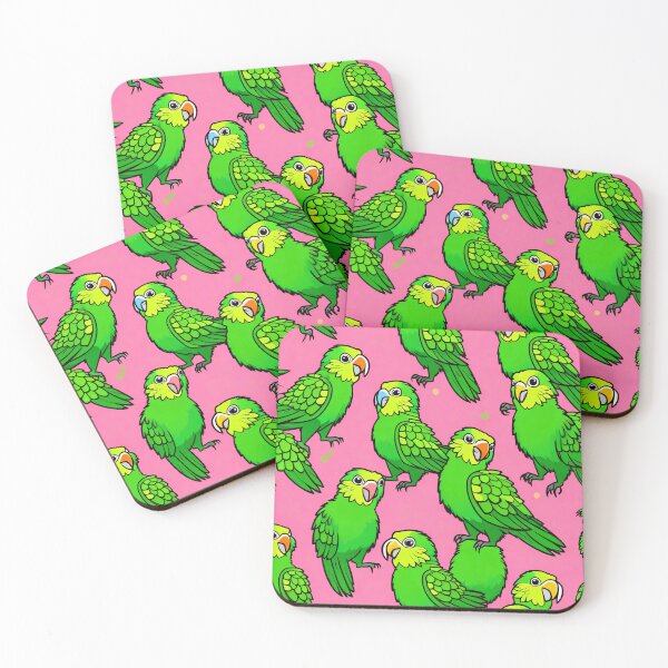 Item preview, Kakapo NZ Parrot Pattern with Pink Background designed and sold by DreamCraze.