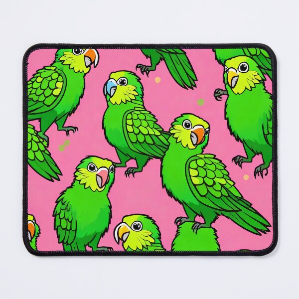 Item preview, Kakapo NZ Parrot Pattern with Pink Background designed and sold by DreamCraze.