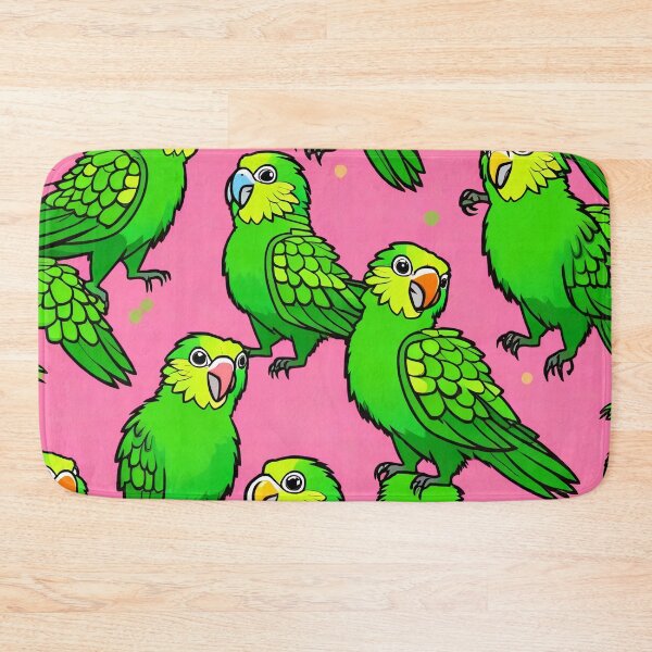 Item preview, Kakapo NZ Parrot Pattern with Pink Background designed and sold by DreamCraze.