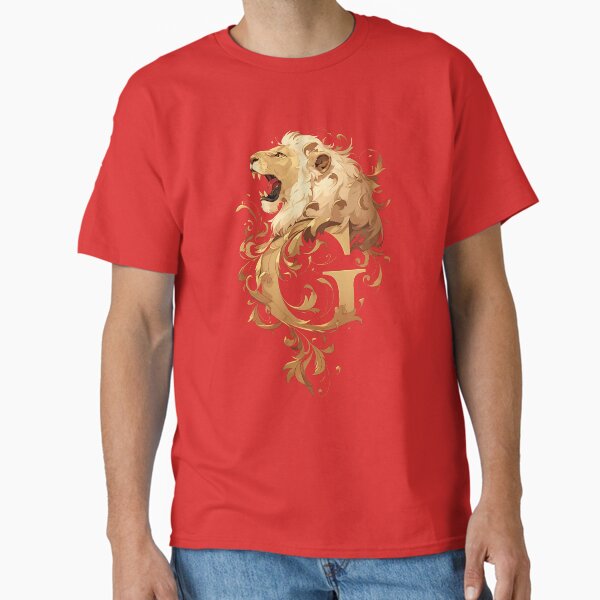 Aperçu de l'œuvre Un Lion d'Or et la Lettre G - Fantasy créée et vendue par Fenay Designs.