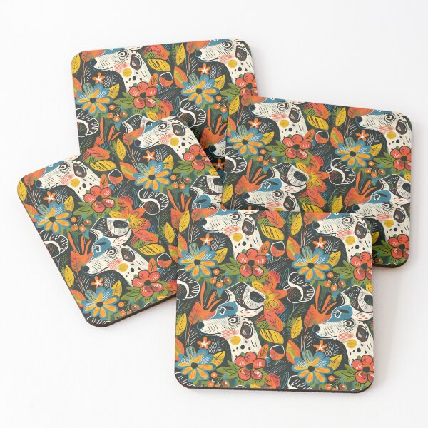 Item preview, Dogs & Flowers designed and sold by MidArtForge.