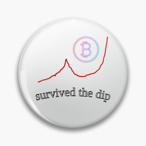 Artikelvorschau, Überlebte den Dip Crypto und Bitcoin entworfen und verkauft von SrSCreative.