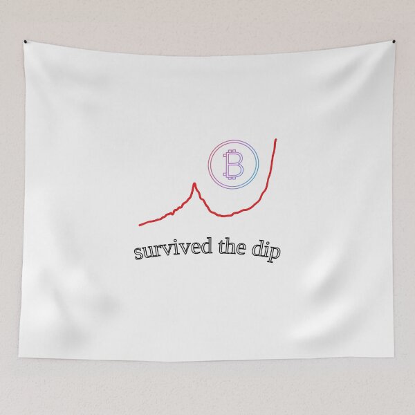 Item preview, Survived The Dip Crypto And Bitcoin designed and sold by SrSCreative.