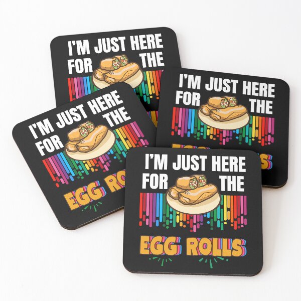 Item preview, Funny I'm Just Here for the Egg Rolls Pride Month Food Lover designed and sold by BunBuntheDog-.