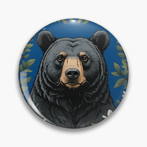 Item preview, Louisianan Black Bear Peeking Through Magnolia Flowers designed and sold by taiche.