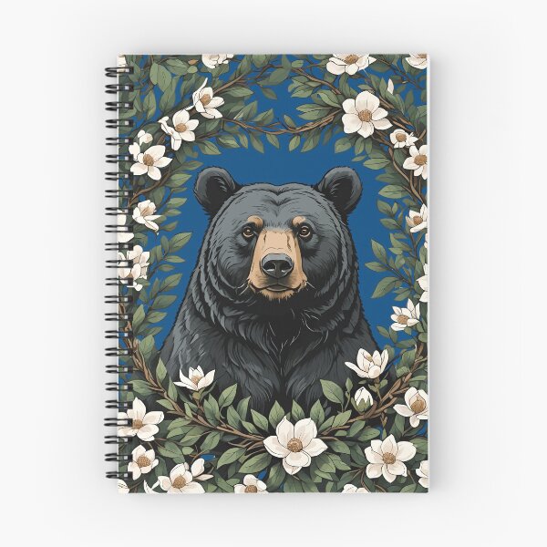 Item preview, Louisianan Black Bear Peeking Through Magnolia Flowers designed and sold by taiche.