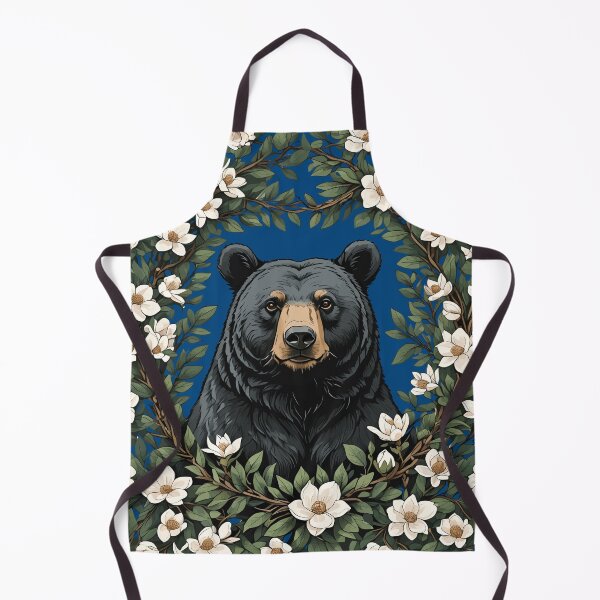 Item preview, Louisianan Black Bear Peeking Through Magnolia Flowers designed and sold by taiche.