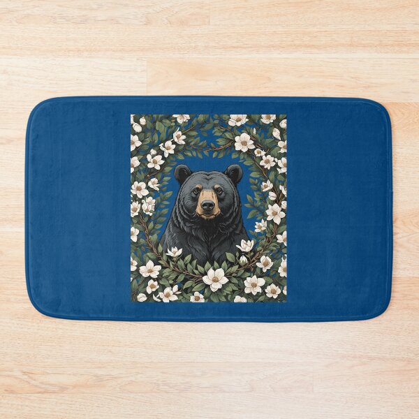 Item preview, Louisianan Black Bear Peeking Through Magnolia Flowers designed and sold by taiche.