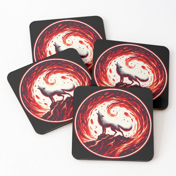 Item preview, Circle Design Lava Fire Wolf, Ai Generated Art  designed and sold by ACC .
