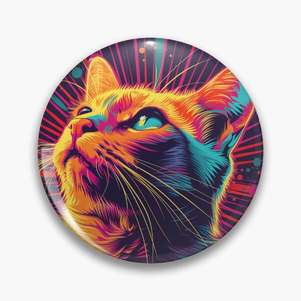Item preview, Cosmic Catwave Vibes: Cat Portrait designed and sold by Artful-Adam.
