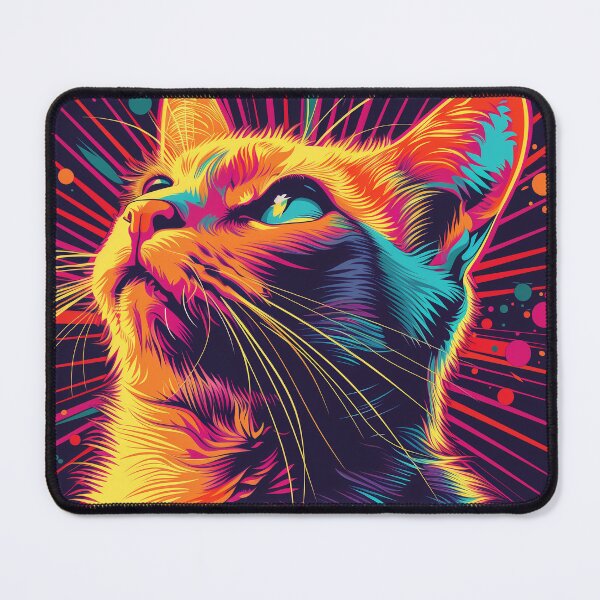 Item preview, Cosmic Catwave Vibes: Cat Portrait designed and sold by Artful-Adam.