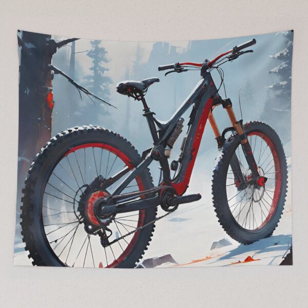 Item preview, Frozen Trails: MTB Adventure in the Winter Woods designed and sold by GrizzlyCollective.