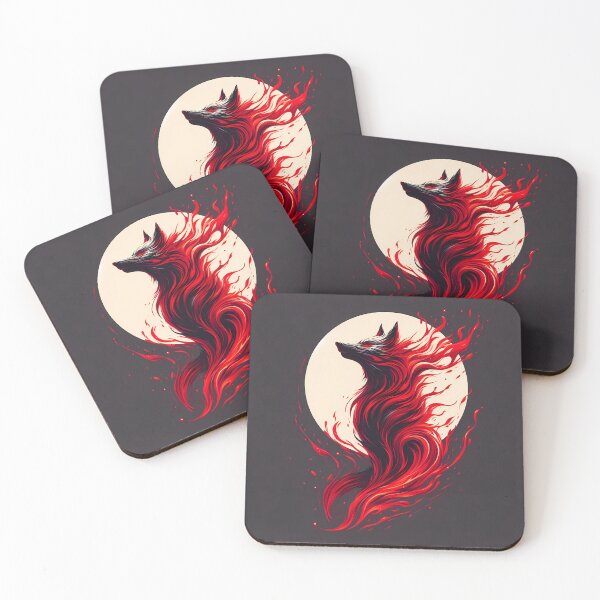 Item preview, Minimalist Lava Fire Wolf Breathing Fire, Ai Generated Art  designed and sold by ACC .