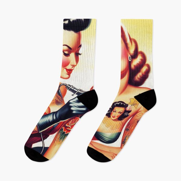 Item preview, Hot Tattoo Pin-ups designed and sold by PulpVintage.