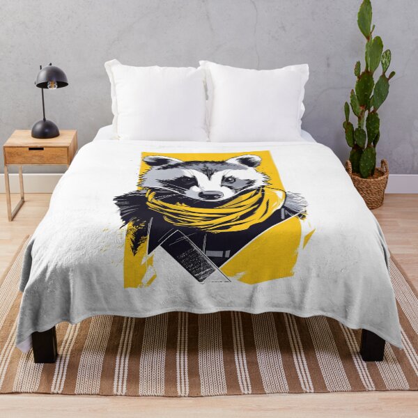 Item preview, Badger with a Scarf - Yellow - Fantasy designed and sold by Fenay Designs.