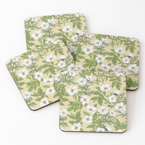 Item preview, Seamless white blossoms designed and sold by pinkyfish1010.