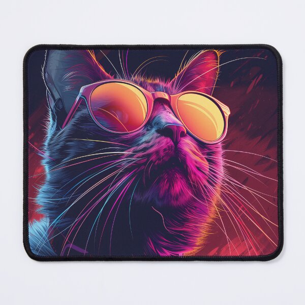 Item preview, Fancy Cat in Vaporwave Aesthetics designed and sold by Artful-Adam.