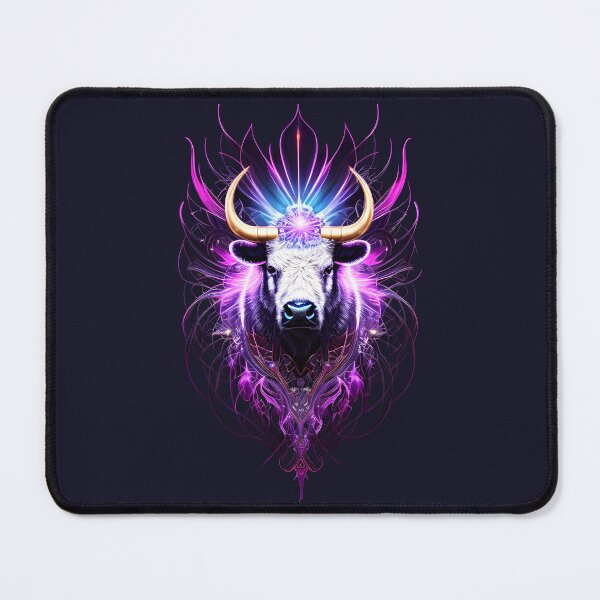 Item preview, Bison face in flames and fractal designed and sold by cabana.space.