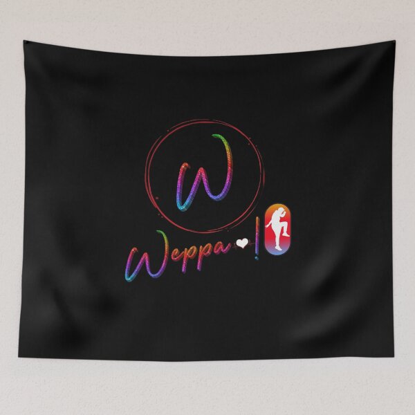 Item preview, Logo of my fitness activity Weppa with personaje MULTICOLOR FONDO NEGRO designed and sold by Alva-Allatino.