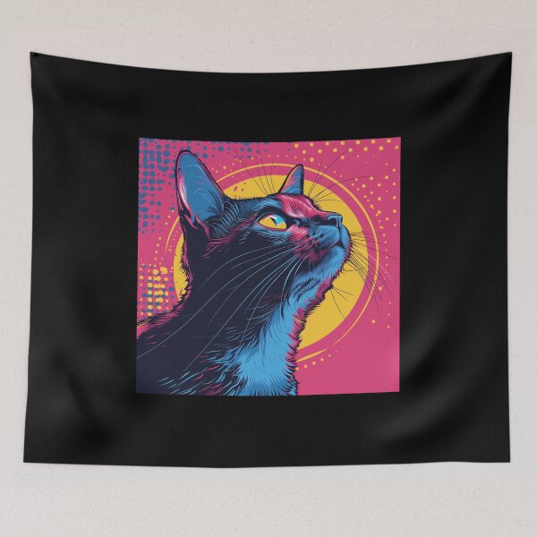 Item preview, Futurwave Feline: Cybernetic Cat Dreams designed and sold by Artful-Adam.