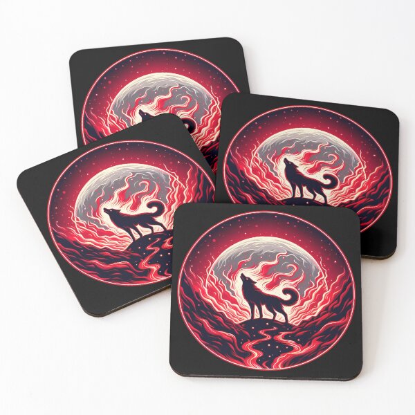 Item preview, Circle Design Lava Fire Wolf, Ai Generated Art  designed and sold by ACC .