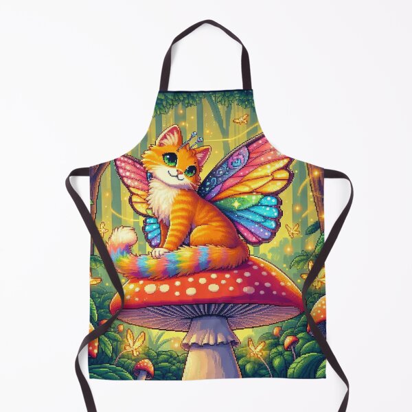 Item preview, Rainbow cat on Toadstool designed and sold by Faerieglen.