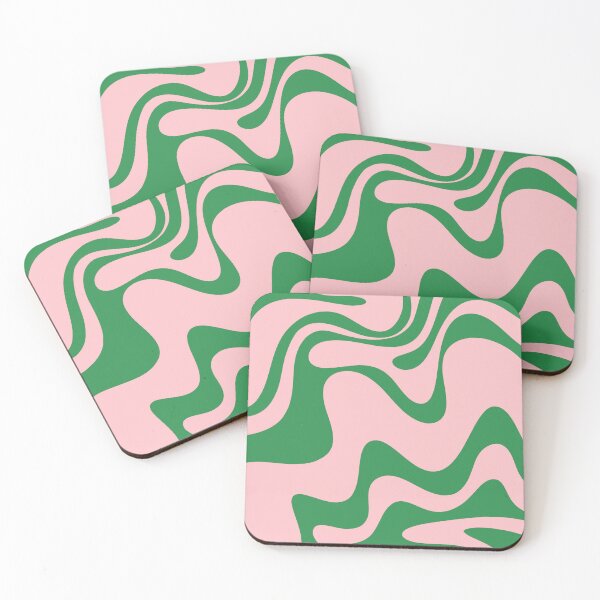 Item preview, Retro Liquid Swirl Abstract 2 in Pink and Green designed and sold by kierkegaard.