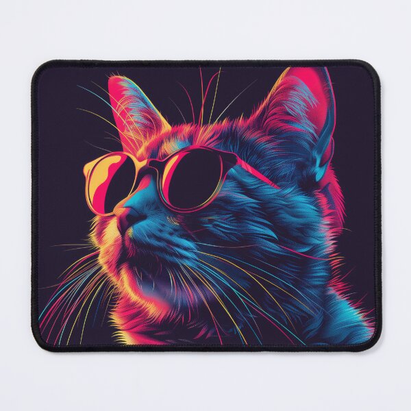 Item preview, Stylish Cat with Sunglasses in Vaporwave Aesthetics designed and sold by Artful-Adam.