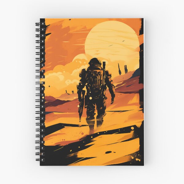 Item preview, Marine Trekking on Mars - Sunset - Scifi designed and sold by Fenay Designs.