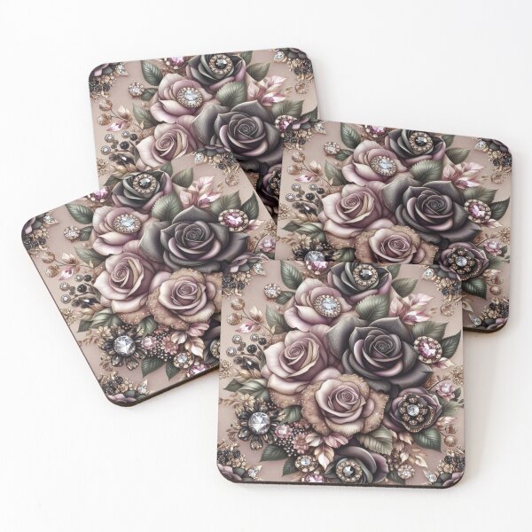 Item preview, Mauve & Black Jewels & Roses designed and sold by DesignsByPrnces.